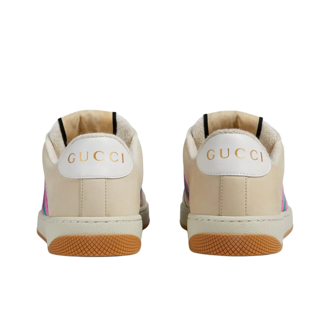 GUCCI Screener Beige Pink Low top Sneakers
