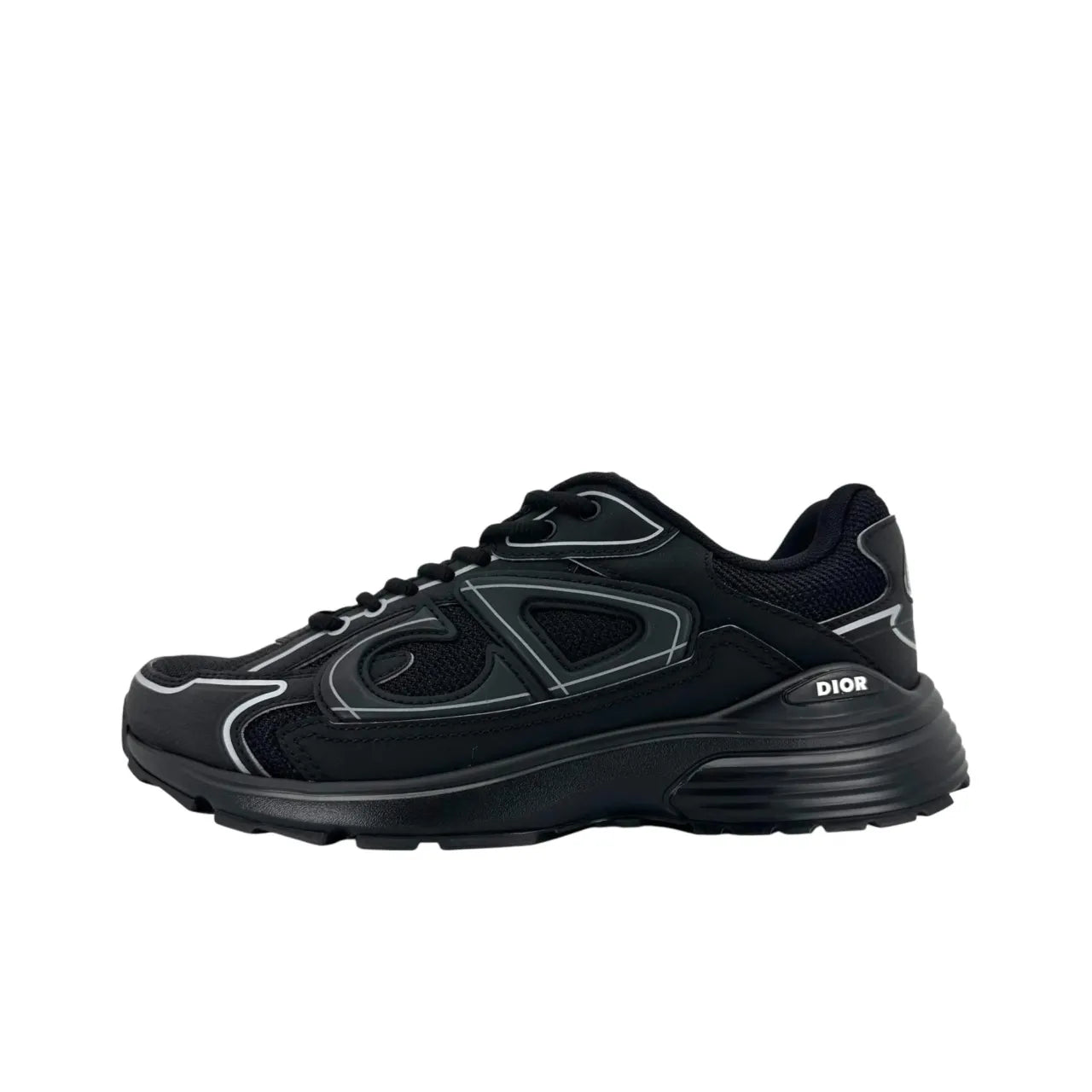 DIOR B30 CD Shoes Mesh Fabric Textile Black Shoes