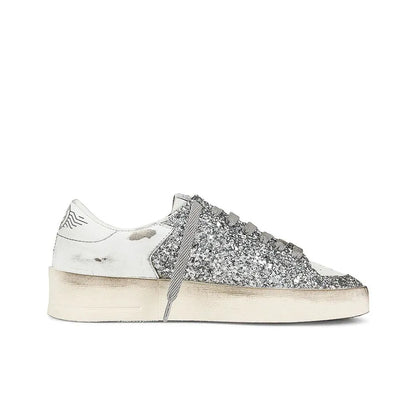 Golden Goose Stardan White Sliver Giltter Sneakers