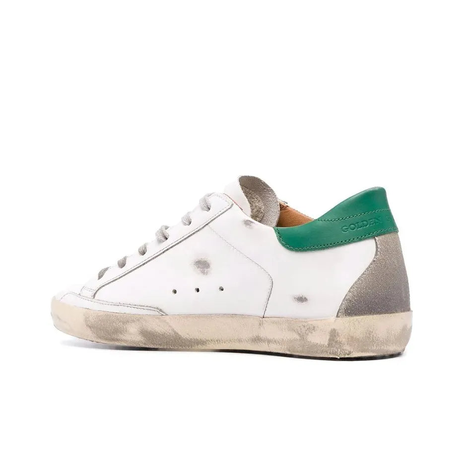 Golden Goose Super Star Nappa Star and Green tab heel Sneakers