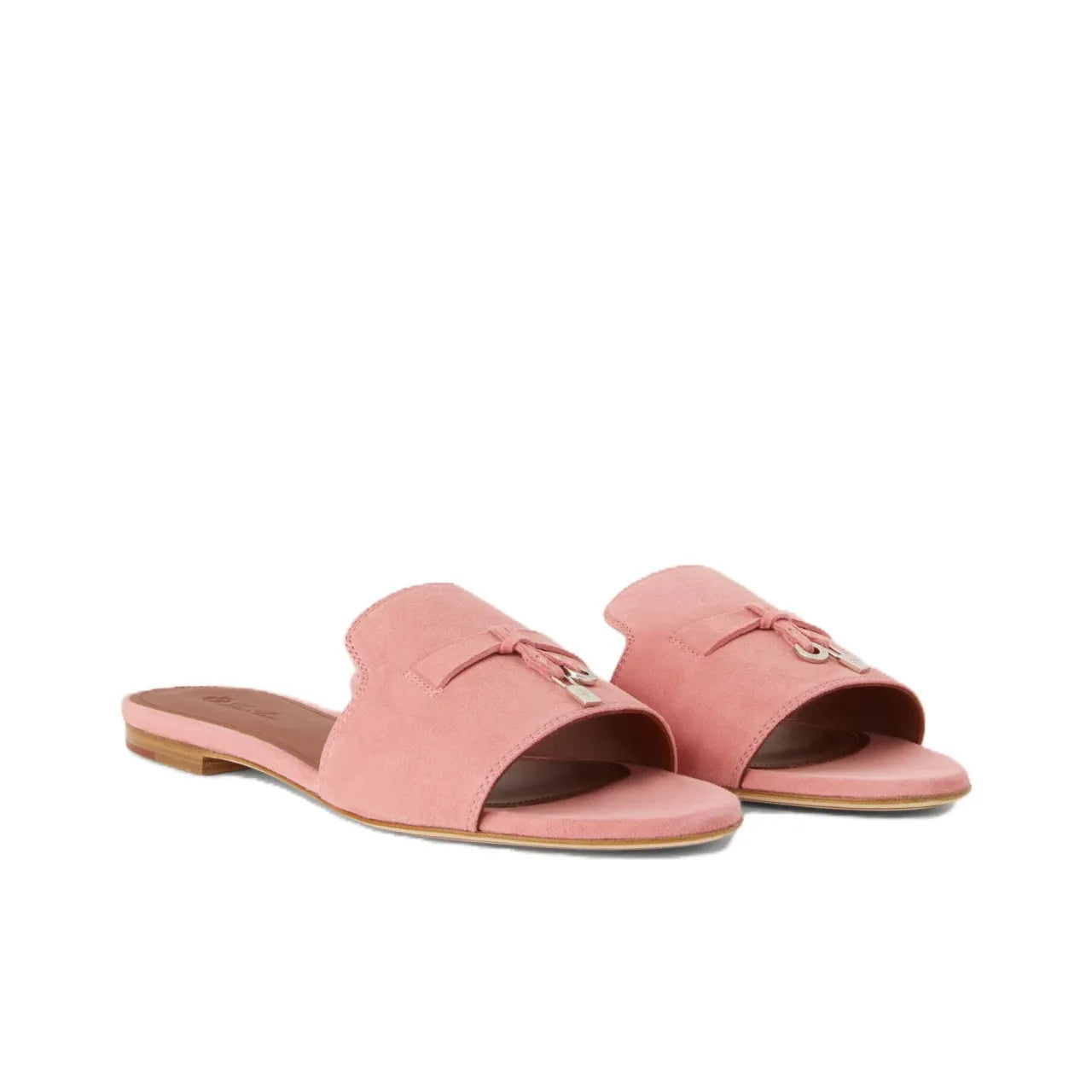 Loro Piana Summer Charms Pink Flat Mule