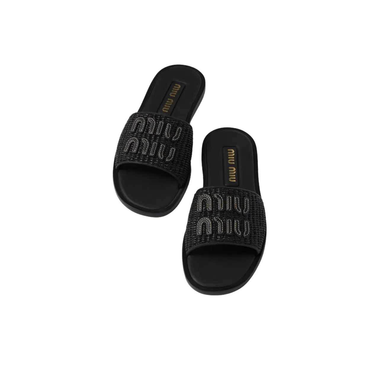 Miu Miu Black Flip-Flops