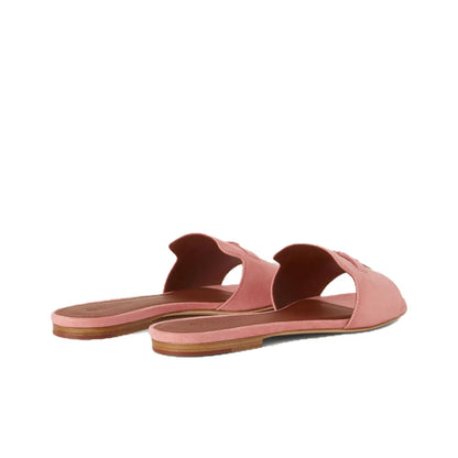 Loro Piana Summer Charms Pink Flat Mule