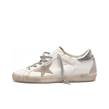 Golden Goose Super Star White Sliver Sneakers