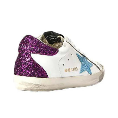 Golden Goose Super Star White Glitters Star tab heel Sneakers