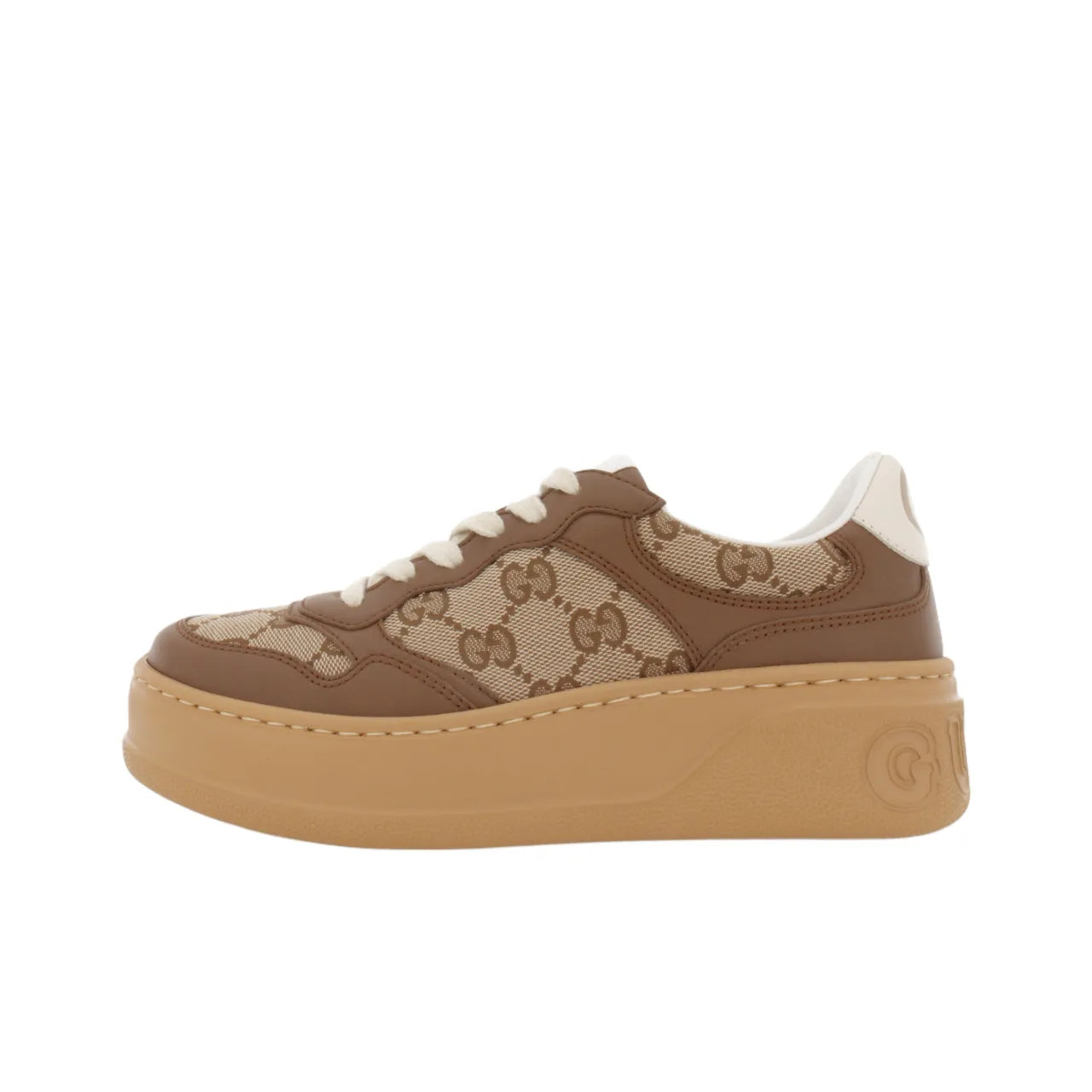 GUCCI GG Dark Brown Supreme Low Top Sneakers