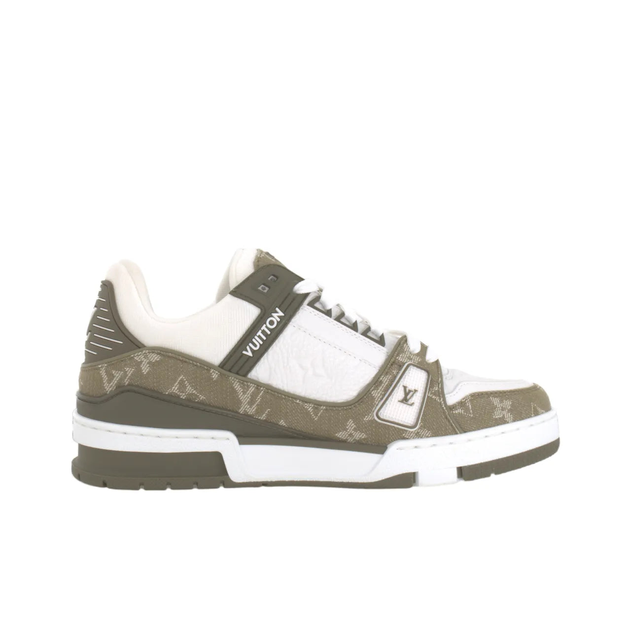Louis Vuitton LV Trainer Khaki Green Monogram Denim sneaker