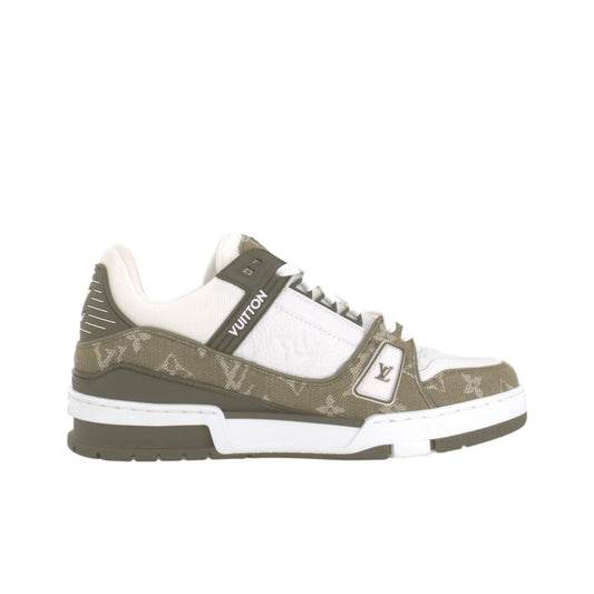 Louis Vuitton LV Trainer Khaki Green Monogram Denim sneaker