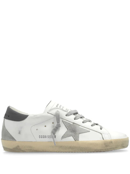 Golden Goose Super-Star in nappa with gray suede star and heel tab_Unique Store