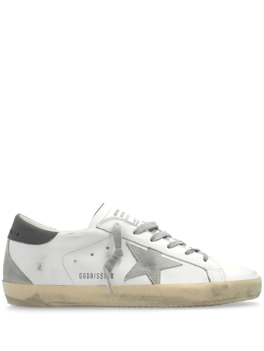 Golden Goose Super-Star in nappa with gray suede star and heel tab_Unique Store