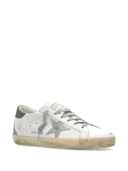 Golden Goose Super-Star in nappa with gray suede star and heel tab