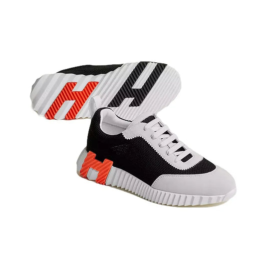 Hermès Bouncing Noir Blanc Orange Sneakers