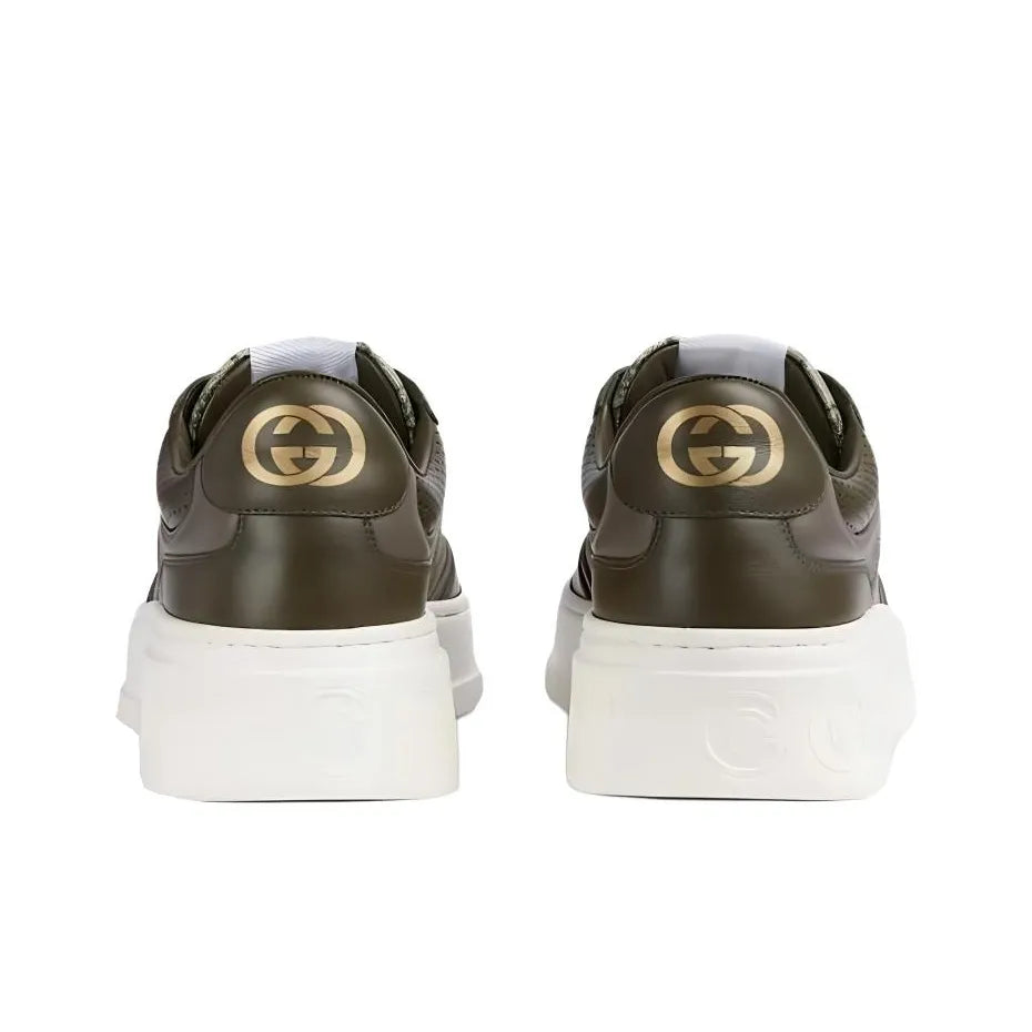 GUCCI GG Dark Green Supreme Low Top Sneakers
