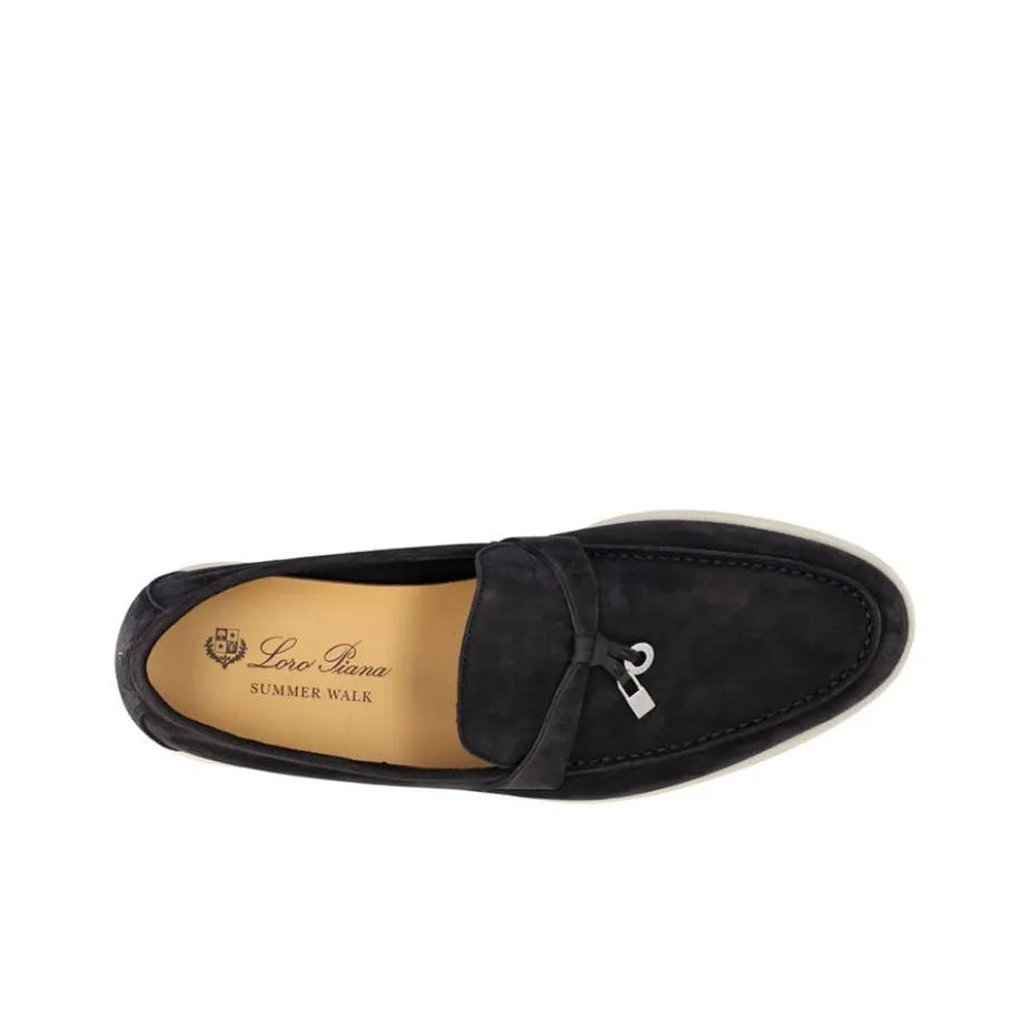 Loro Piana Summer Walk Loafer Colour Black Suede