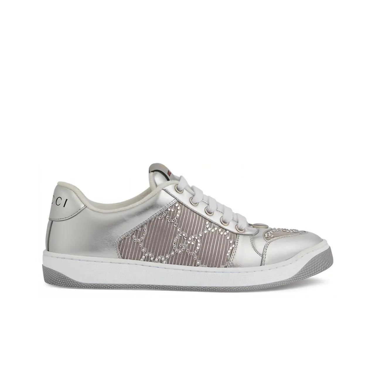 GUCCI Screener Sliver Low top Sneakers_Unique Store