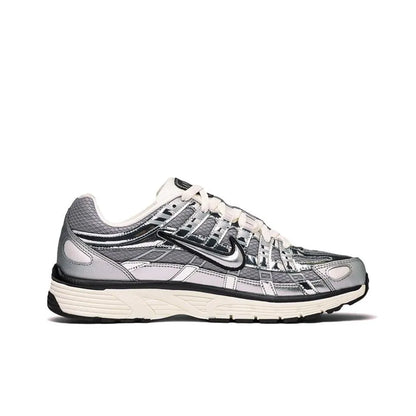 Nike P 6000 Abrasion Resistant White Silver Sneakers_Unique Store