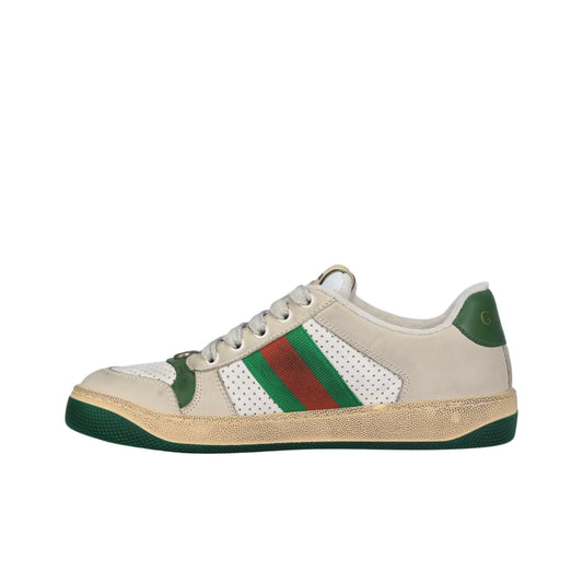GUCCI Screener Beige Green Low top Sneakers