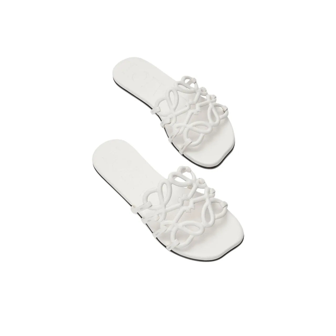 Loewe Petal Anagram White Slides