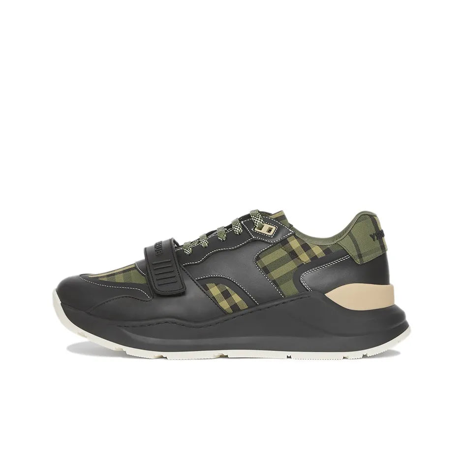 Burberry Abrasion Resistant Athletic Army Green Casual Shoes
