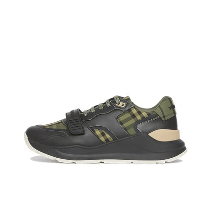 Burberry Abrasion Resistant Athletic Army Green Casual Shoes
