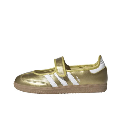 Adidas Samba Mary Jane Gold White Ballet Falts