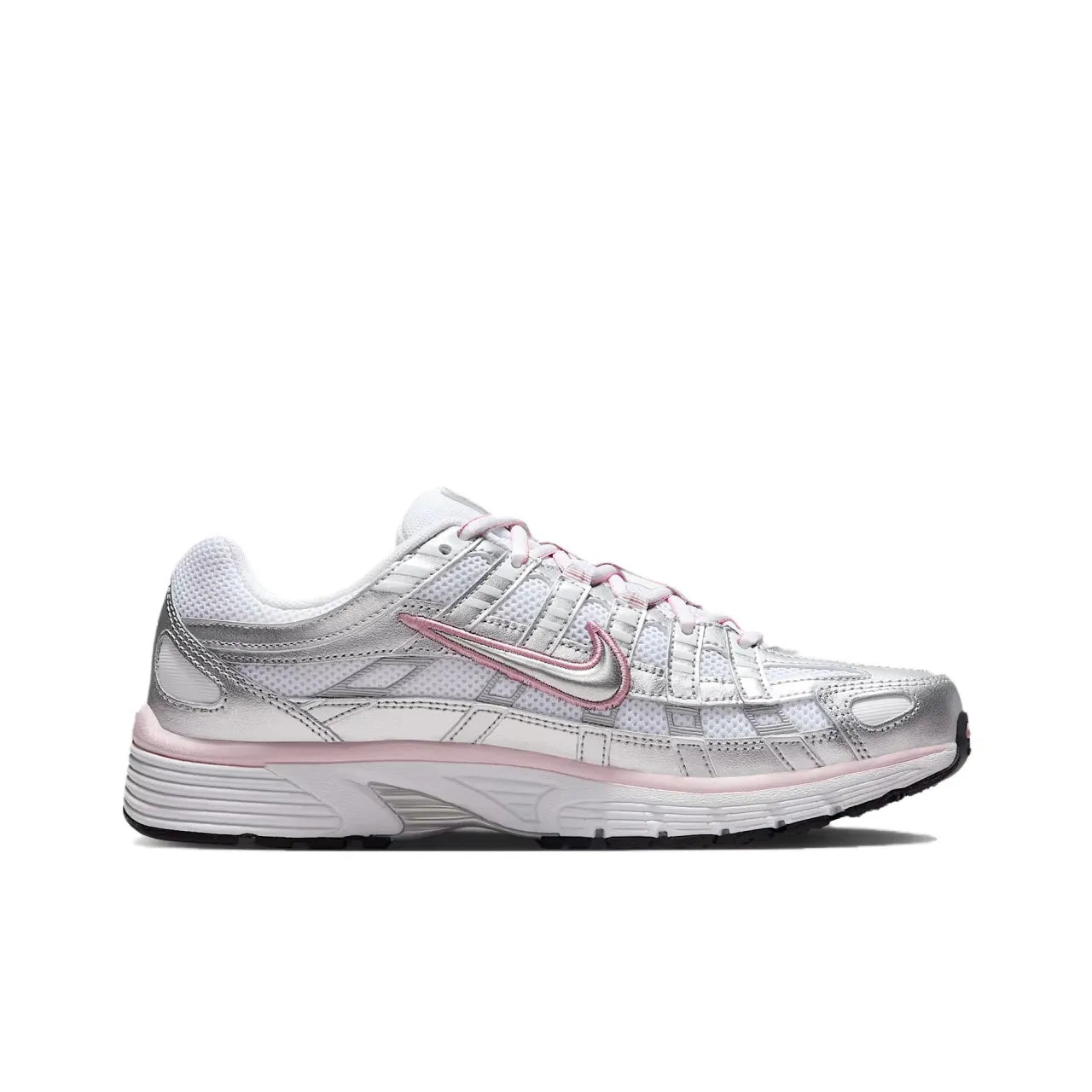 Nike P 6000 Abrasion Resistant White Silver Pink Sneakers_Unique Store