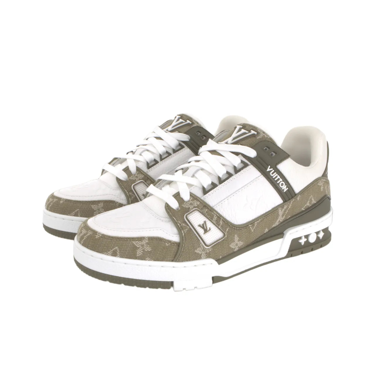 Louis Vuitton LV Trainer Khaki Green Monogram Denim sneaker