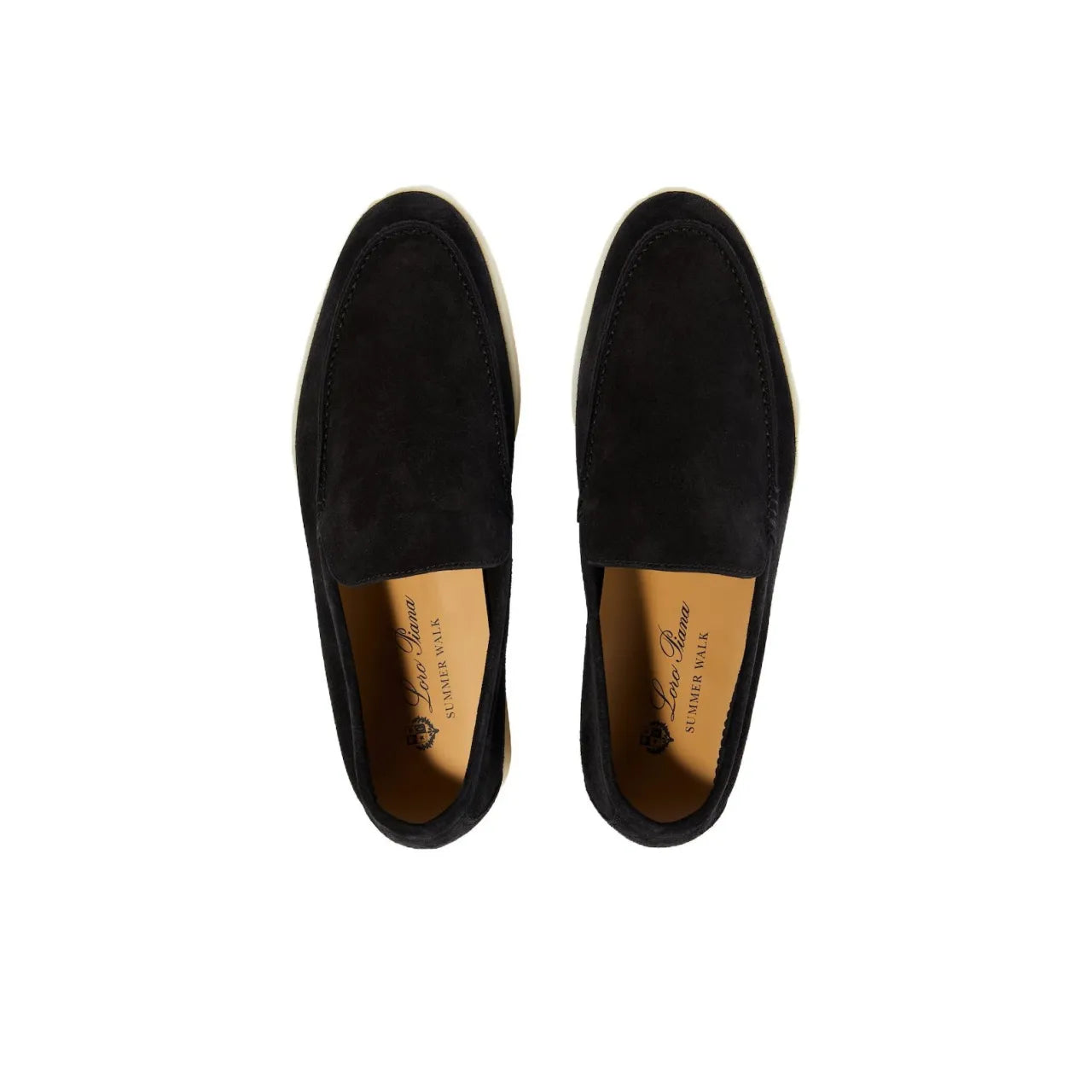 Loro Piana Summer Charms Walk Loafer Black Suede