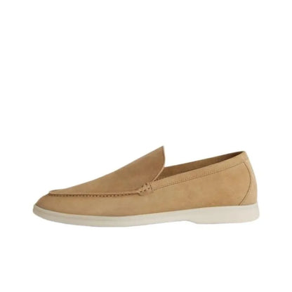 Loro Piana Summer Walk Loafer Light Wood Smoke Suede
