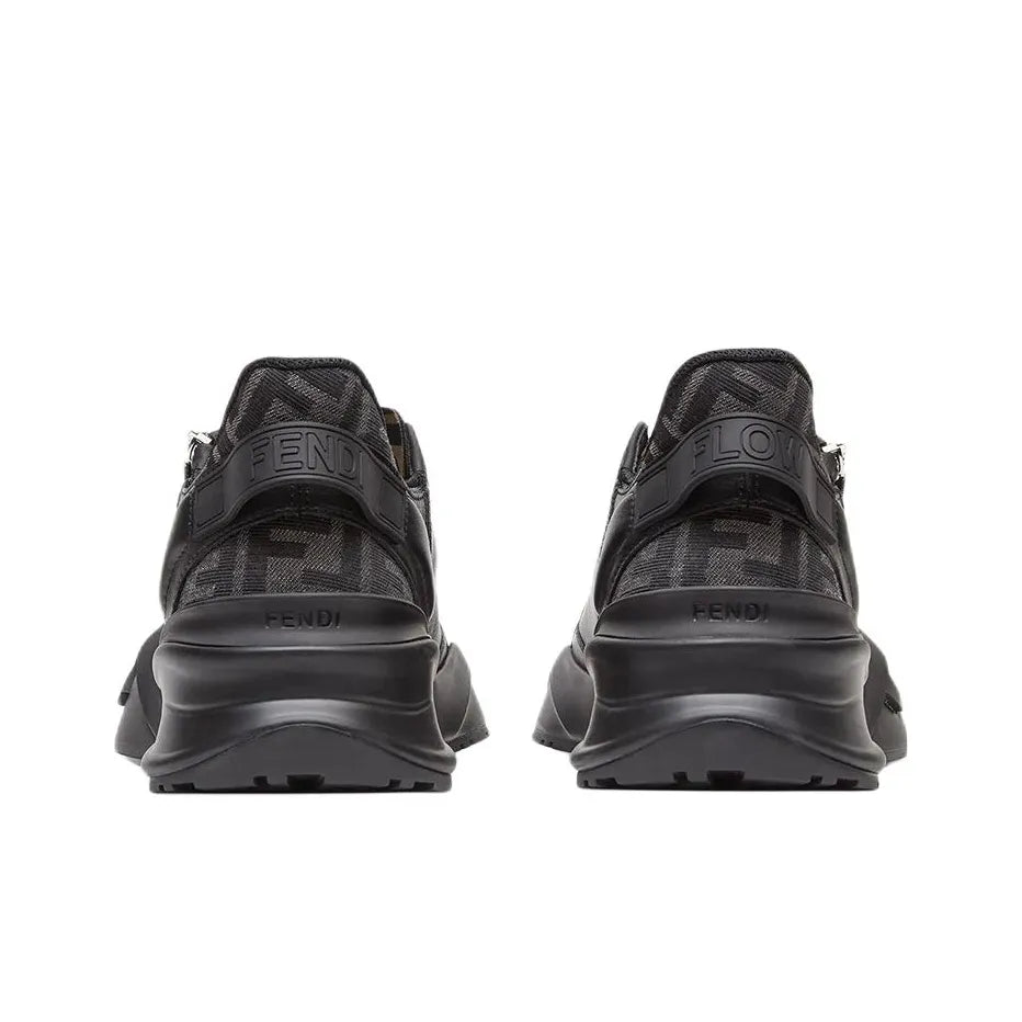 FENDI Flow Black Leather sneakers