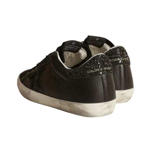 Golden Goose Super Star Black Glitters Star and tab heel Sneakers