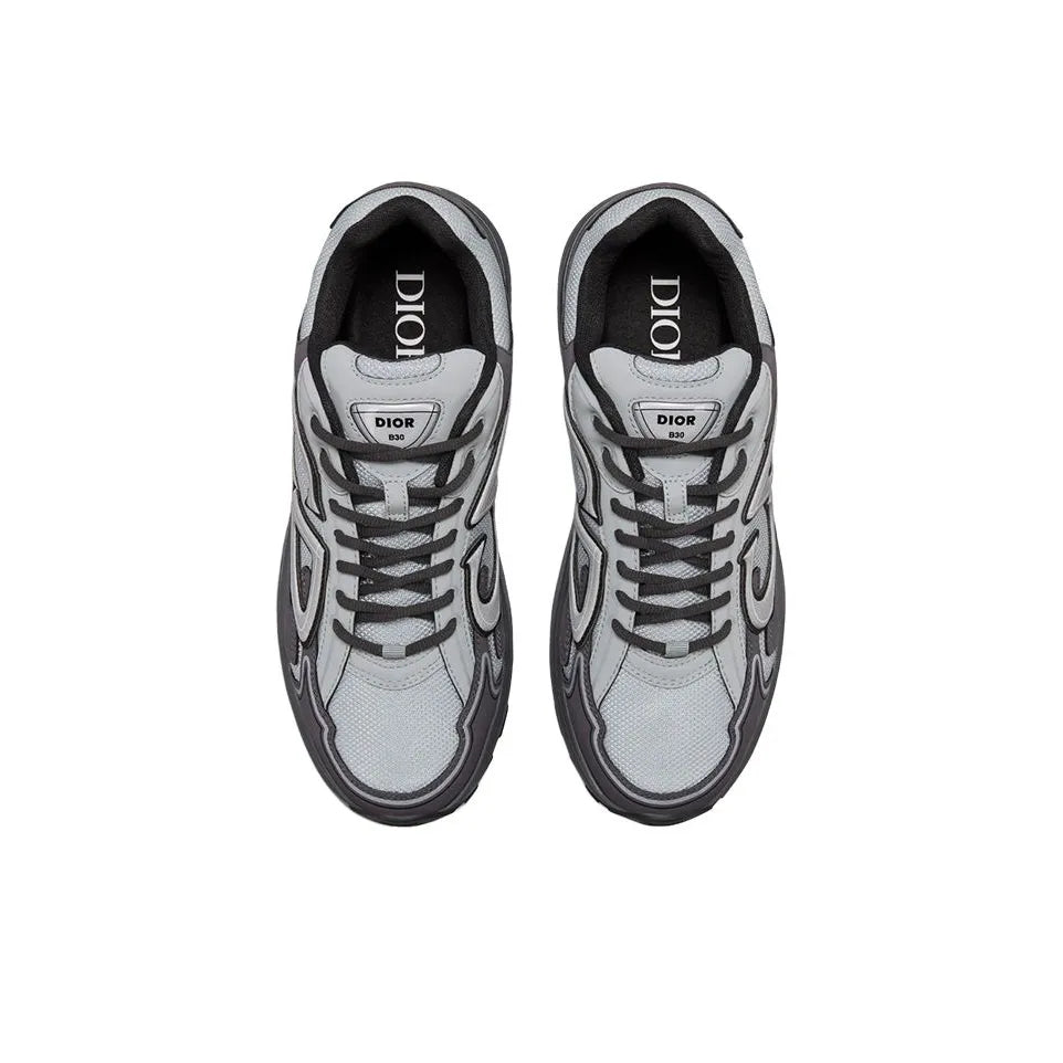 DIOR B30 CD Shoes Mesh Fabric Textile Gray Shoes
