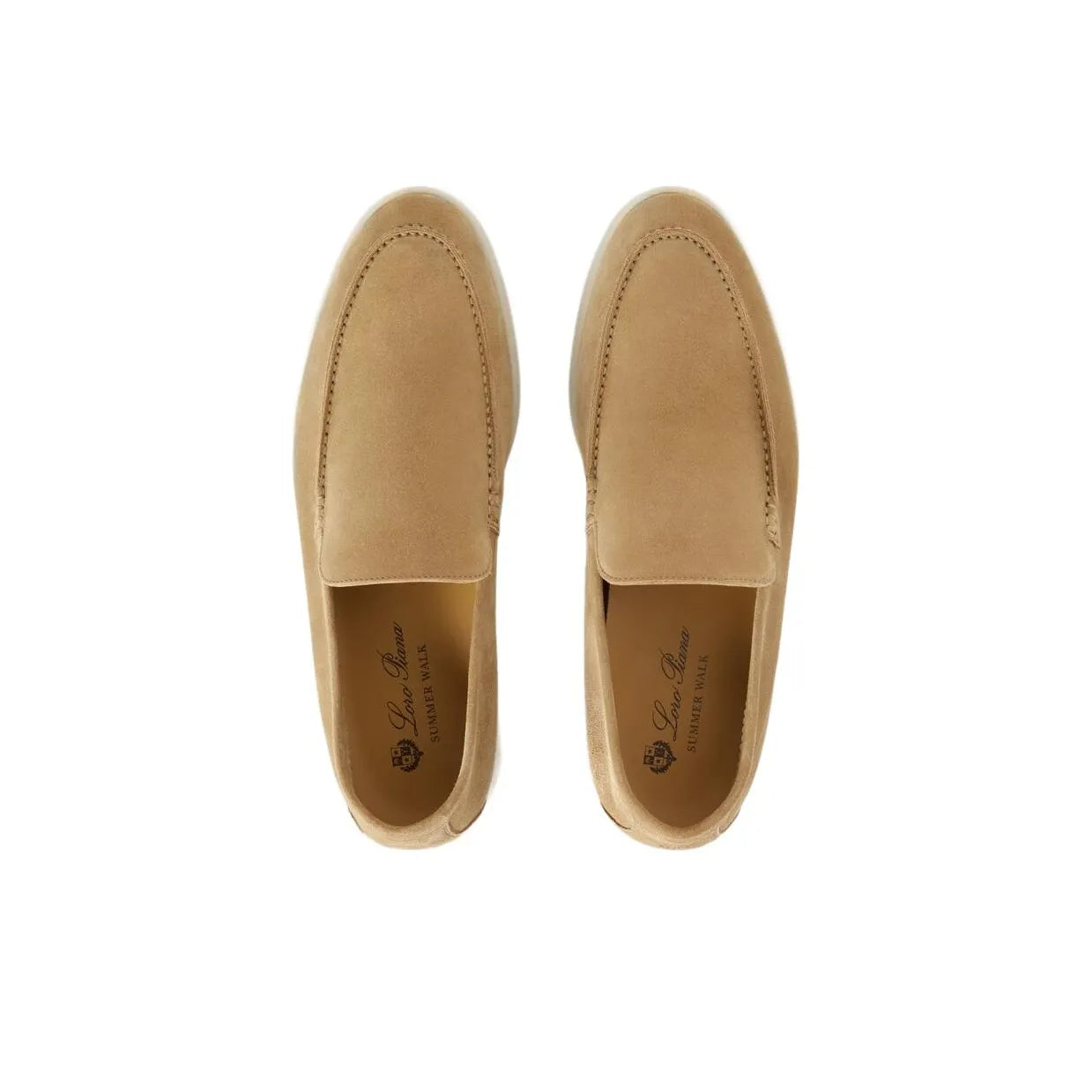 Loro Piana Summer Walk Loafer Light Wood Smoke Suede