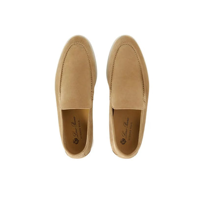 Loro Piana Summer Walk Loafer Light Wood Smoke Suede