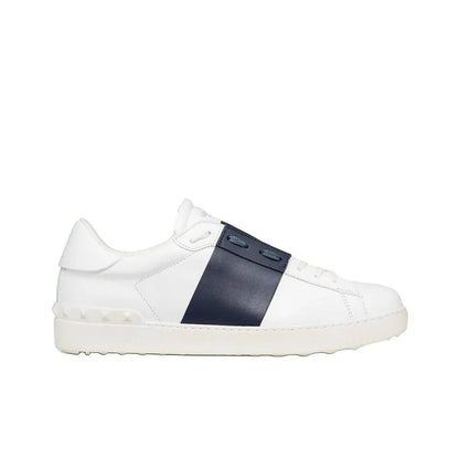 Valentino Garavani In Calfskin White Navy open sneakers_Unique Store