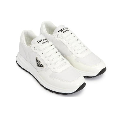PRADA Prax 01 Leather Nylon White Black Shoes