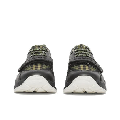 Burberry Abrasion Resistant Athletic Army Green Casual Shoes