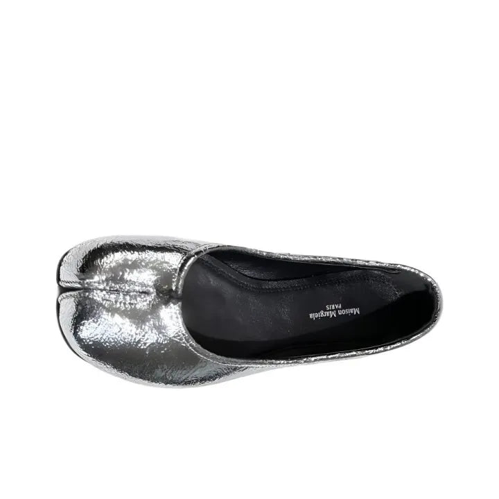 Maison Margiela Tabi Broken Mirror Silver Ballerina Flats