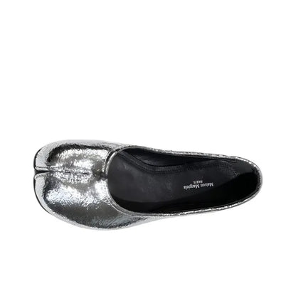 Maison Margiela Tabi Broken Mirror Silver Ballerina Flats