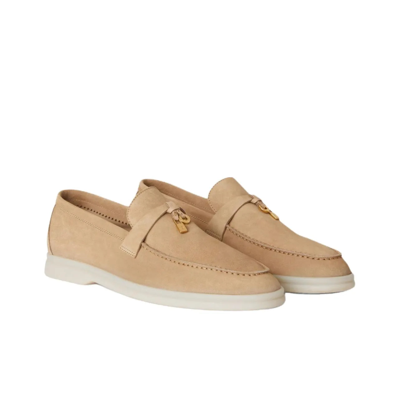 Loro Piana Summer Charms Walk Loafer Sandstone Suede