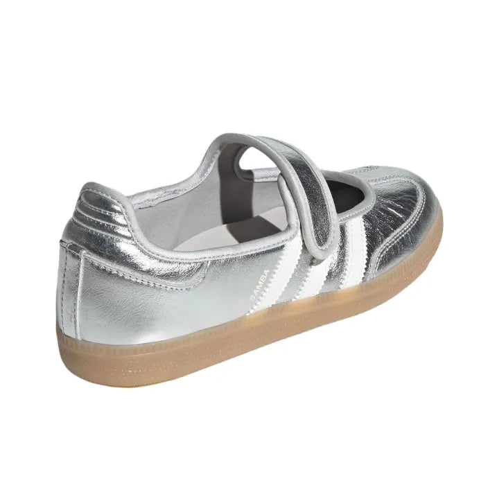Adidas Samba Mary Jane Silver White Ballet Falts