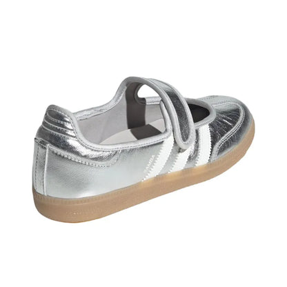 Adidas Samba Mary Jane Silver White Ballet Falts