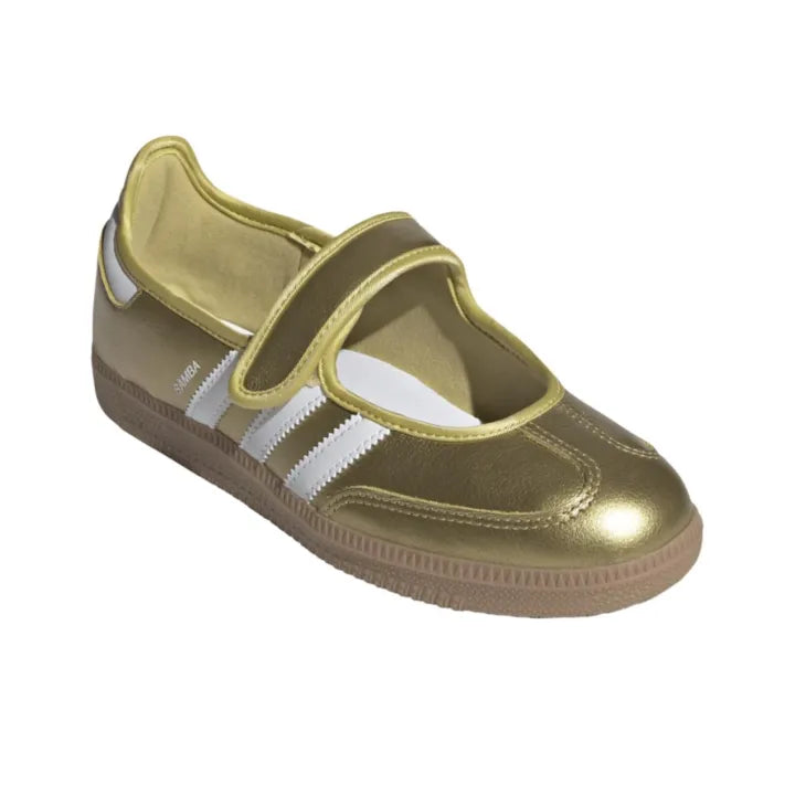 Adidas Samba Mary Jane Gold White Ballet Falts