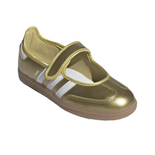 Adidas Samba Mary Jane Gold White Ballet Falts