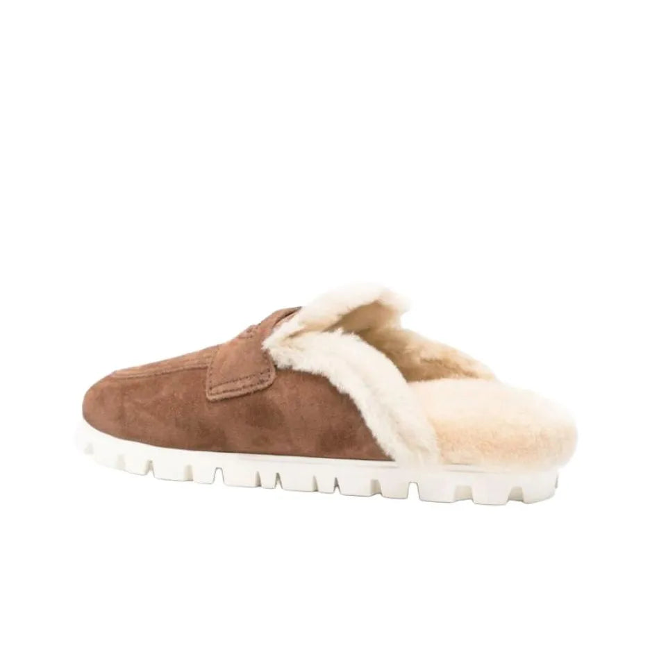Miu Miu Brown House Slippers.