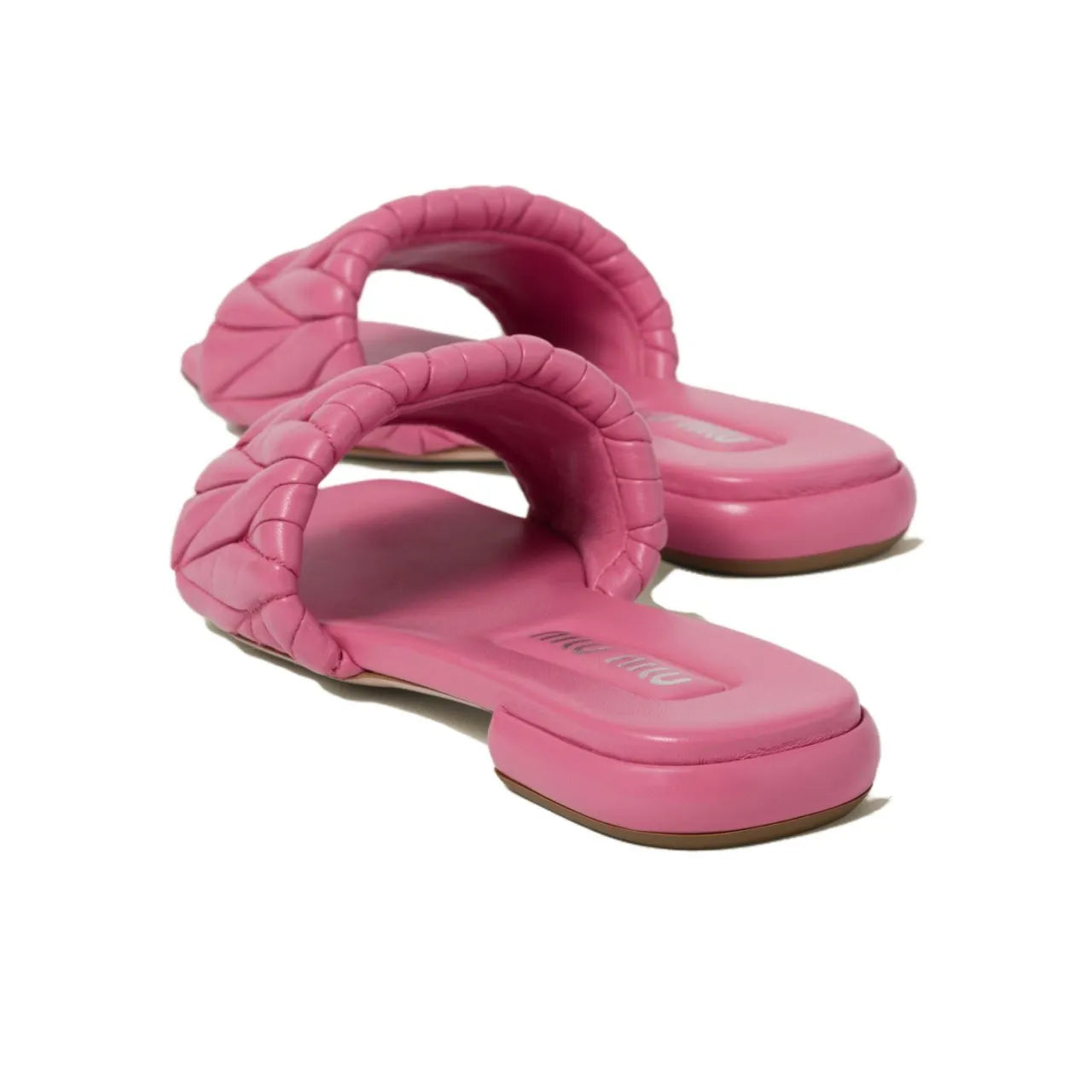 Miu Miu matelassé Pink leather sandals
