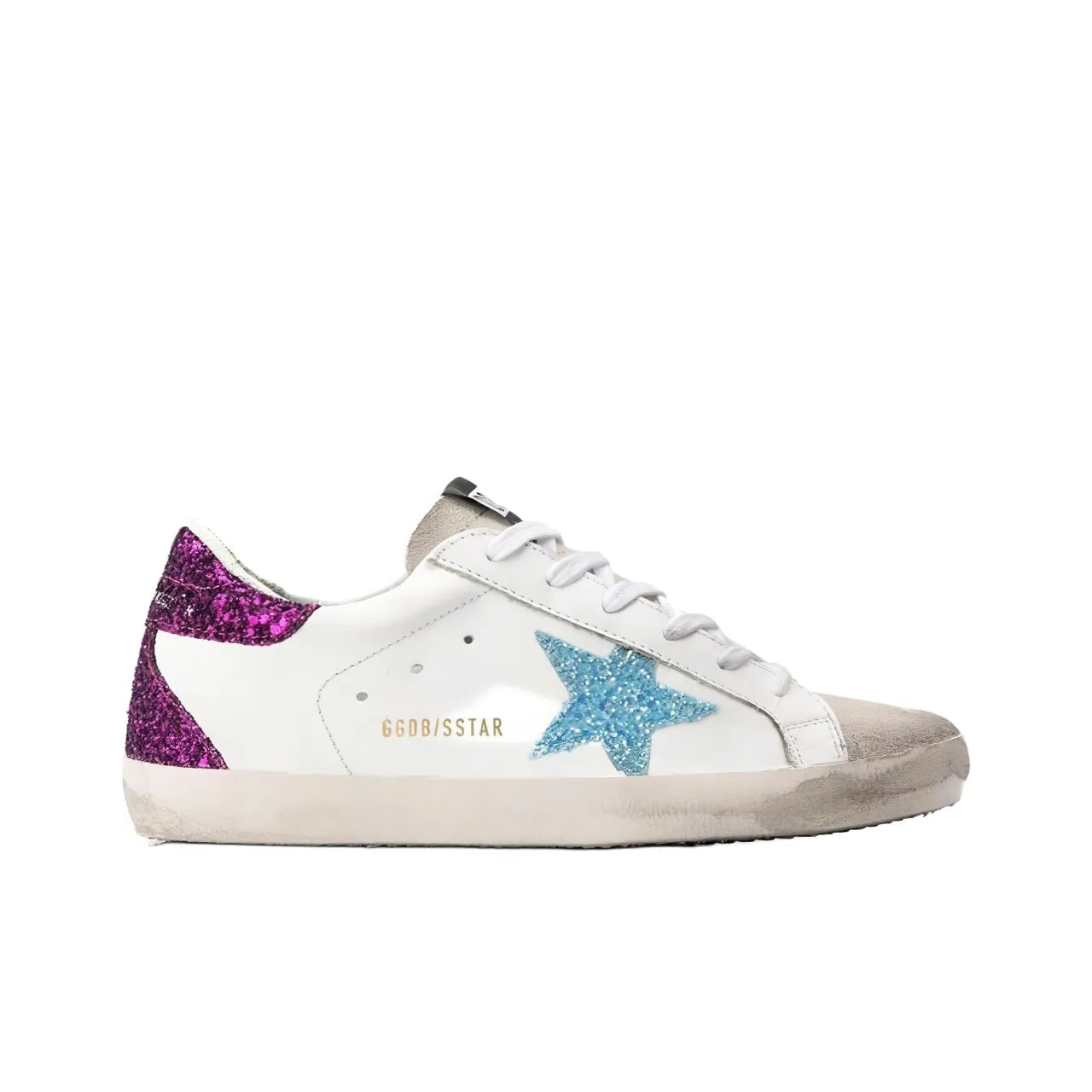 Golden Goose Super Star White Glitters Star tab heel Sneakers