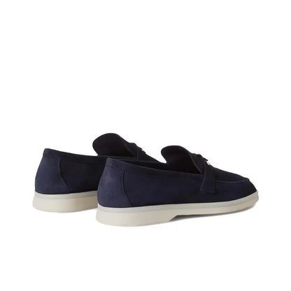 Loro Piana Summer Charms Walk Loafer True Dark Blue Suede