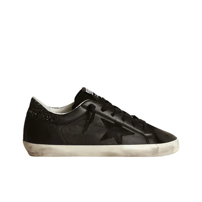 Golden Goose Super Star Black Glitters Star and tab heel Sneakers