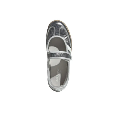 Adidas Samba Mary Jane Silver White Ballet Falts